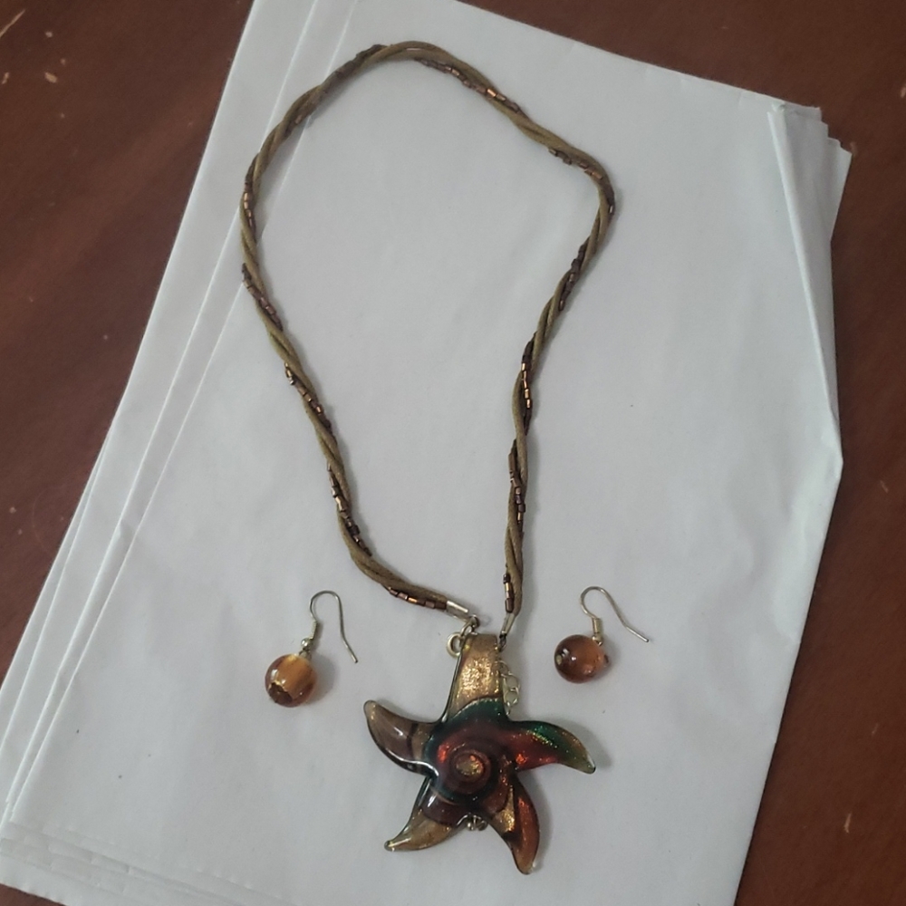 Necklace with earrings